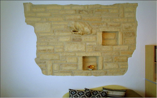 Wall decoration above the sofa