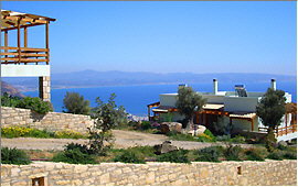 Agia Galini: View of the village and the Messara bay from the Alexena Apartments